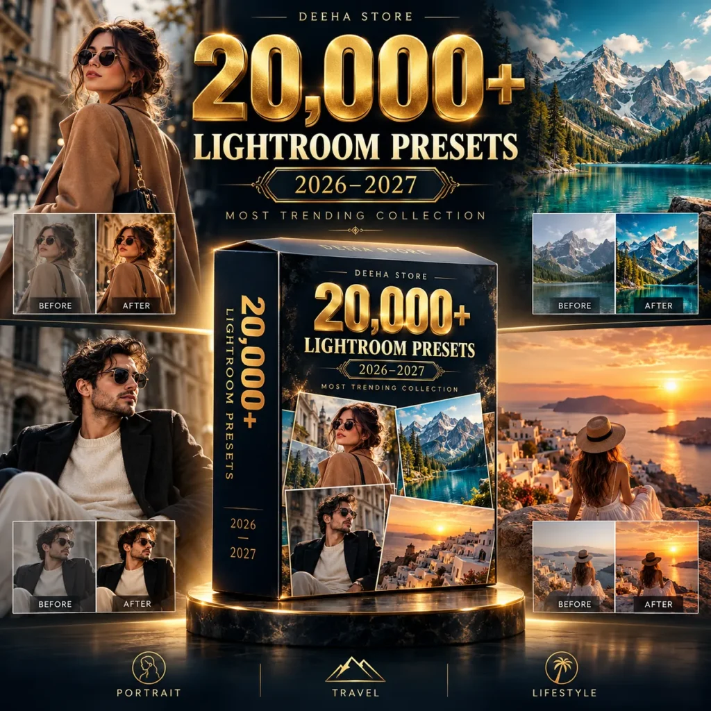 premium 20,000+ lightroom presets poster (1)