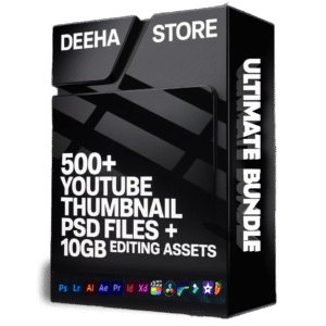 500+ youtube thumbnail psd files + 10gb editing assets