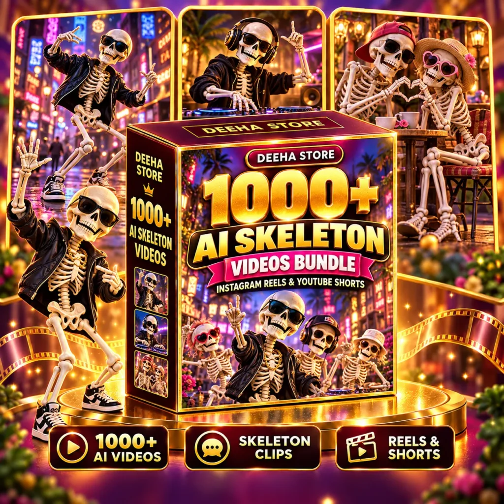 premium burgundy ai skeleton videos bundle