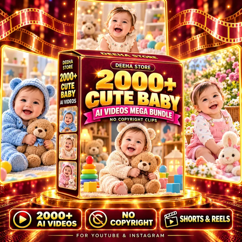 2000+ cute baby ai videos bundle