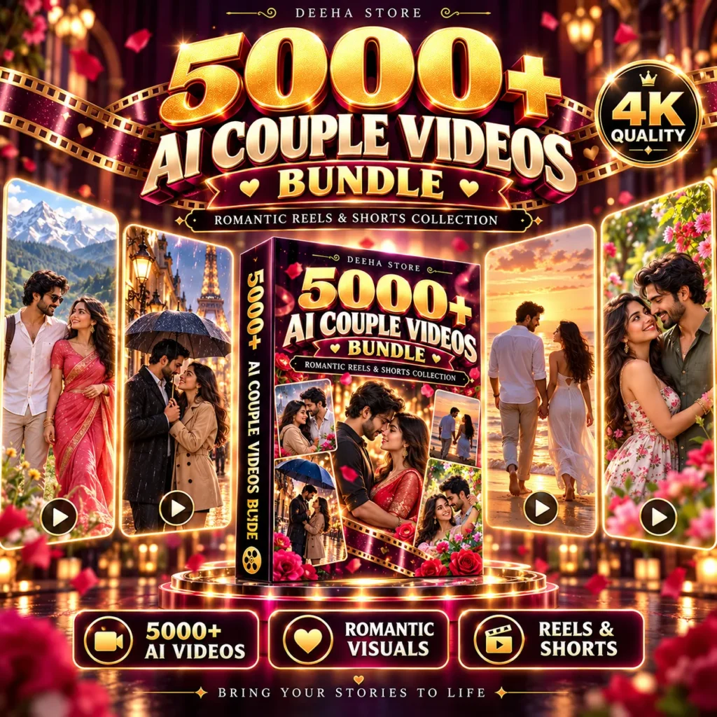 5000+ ai couple videos bundle (4k quality, high engagement reels & shorts)