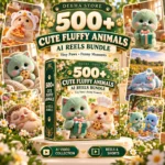 500+ cute fluffy animals ai reels bundle
