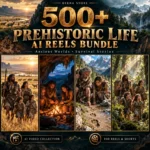 500+ prehistoric life ai reels bundle (1)