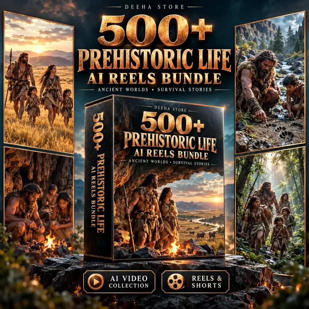 500+ prehistoric life ai reels bundle