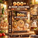 900+ ai food characters reels bundle