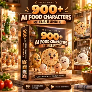 900+ ai food characters reels bundle
